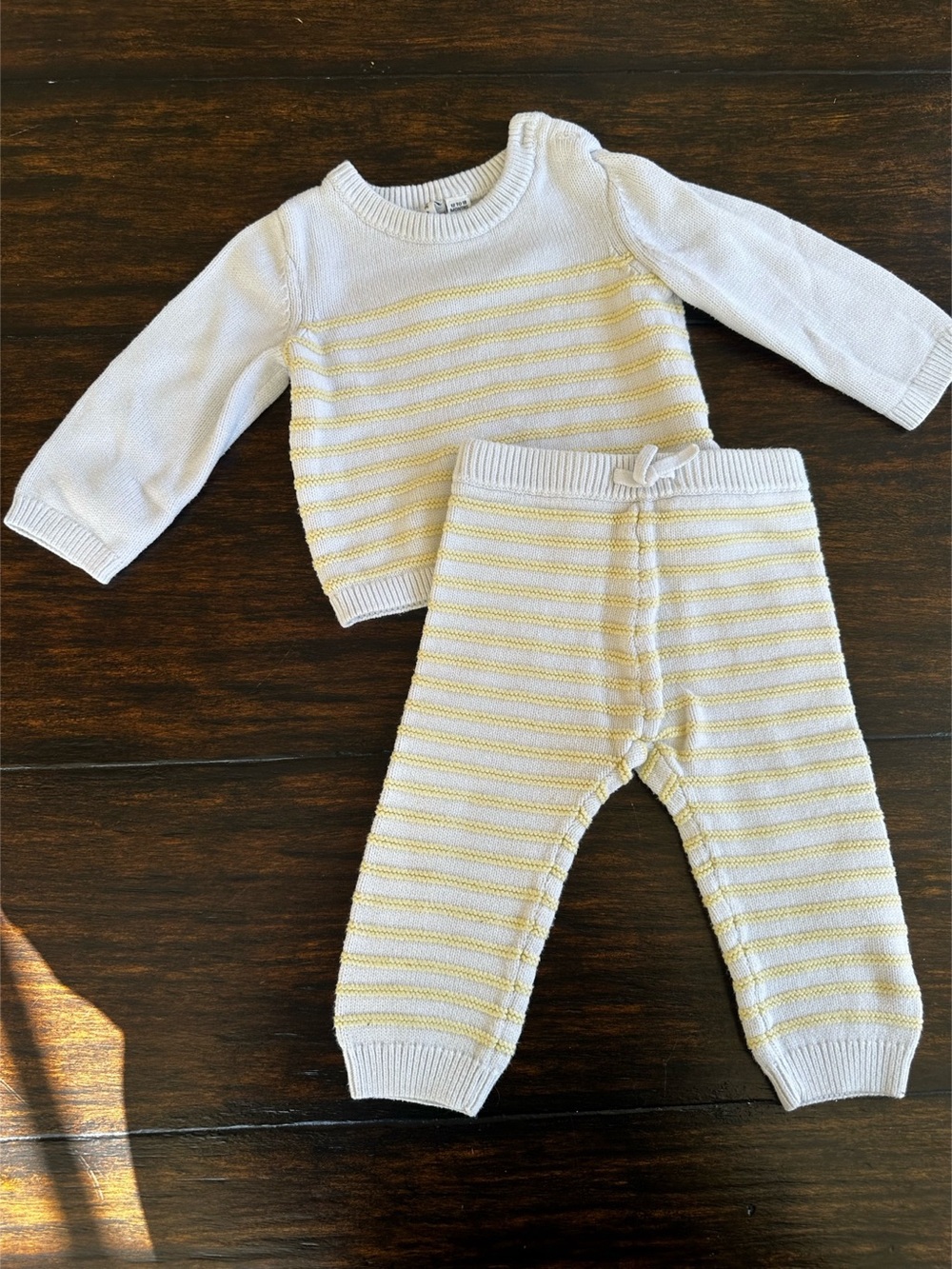 Janie and Jack Striped Knit Matching Set 12/18mo
